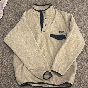 Patagonia Synchilla Snap-T Fleece Pullover Sweater Jacket Oatmeal Cream Size M